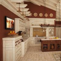 Кухня в частном доме: идеи оформления Дизайн узкой кухни в частном доме